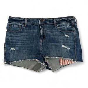 Old Navy Distressed Dark Blue Denim Shorts
